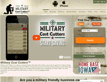 Tablet Screenshot of militarycostcutters.com